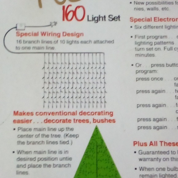 White lights "wall" with varying patterns & 20' string solid light - Picture 10 of 11